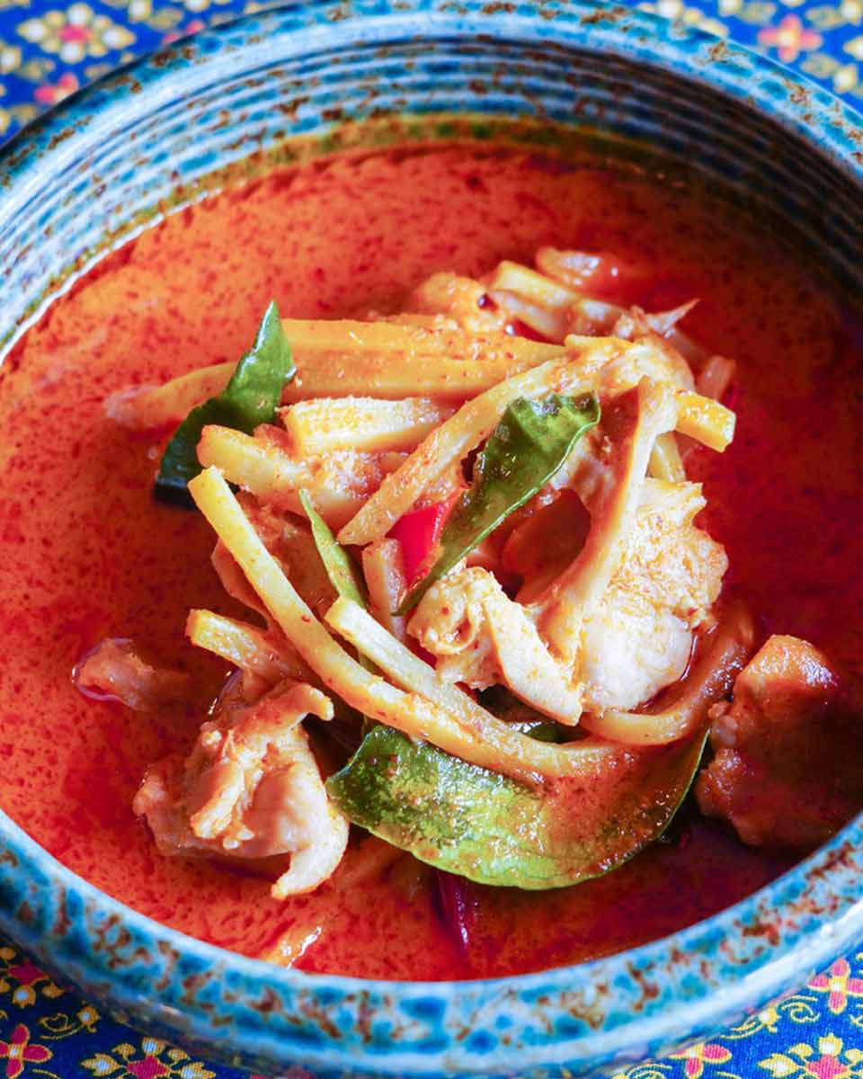Red Chicken Curry at Barn Nork Aharn Thai in Whistler, BC, Canada