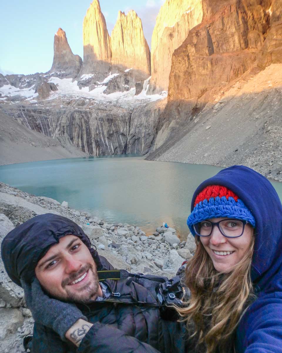 Dan and Bailey take a selfie at Mirador Las Torres