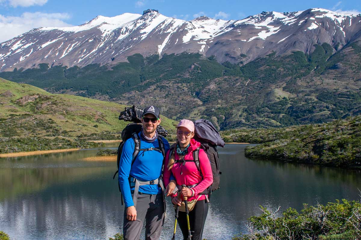 Daniel and Bailey pose for a photo in Torres del Paine NP