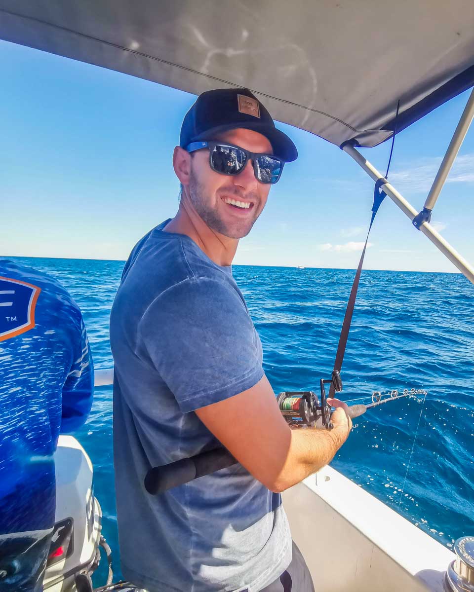 Daniel fishing off the coast of Perth, WA