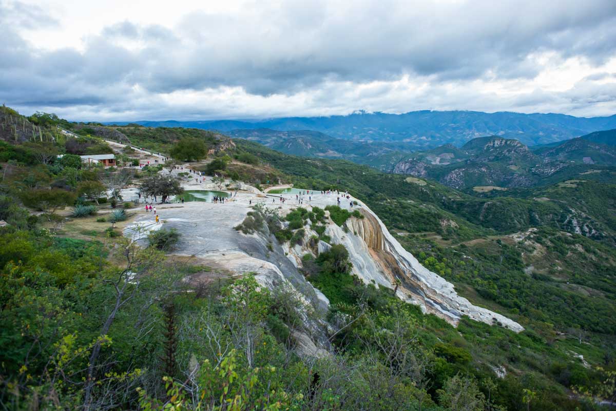 Main Hierve El Agua attraction from above