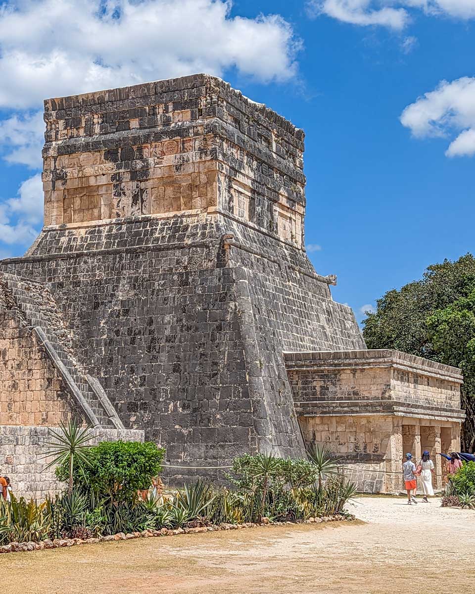 One side of the Great Ball Court at Chichen Itza, Mexico