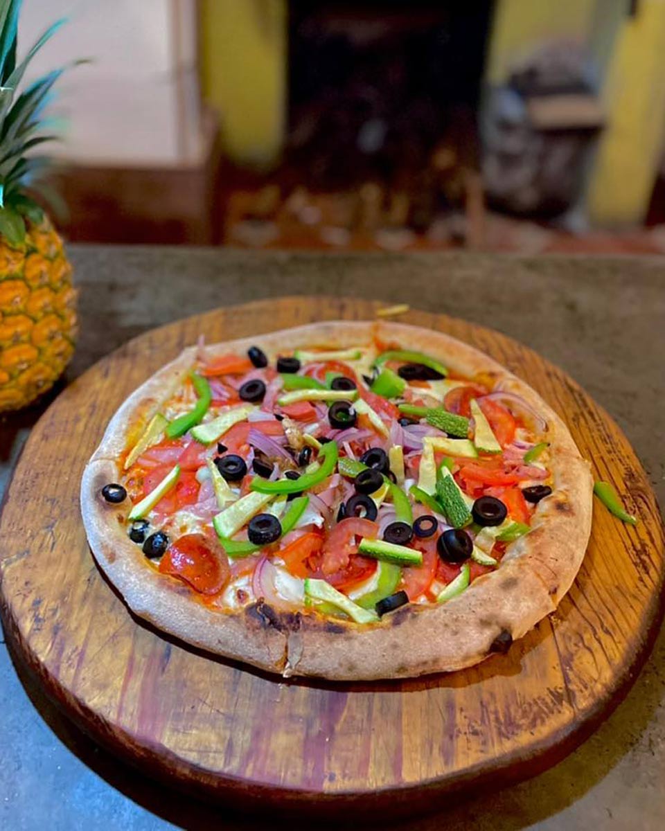 Pizza from Pizza Venezia in Sayulita, Mexico