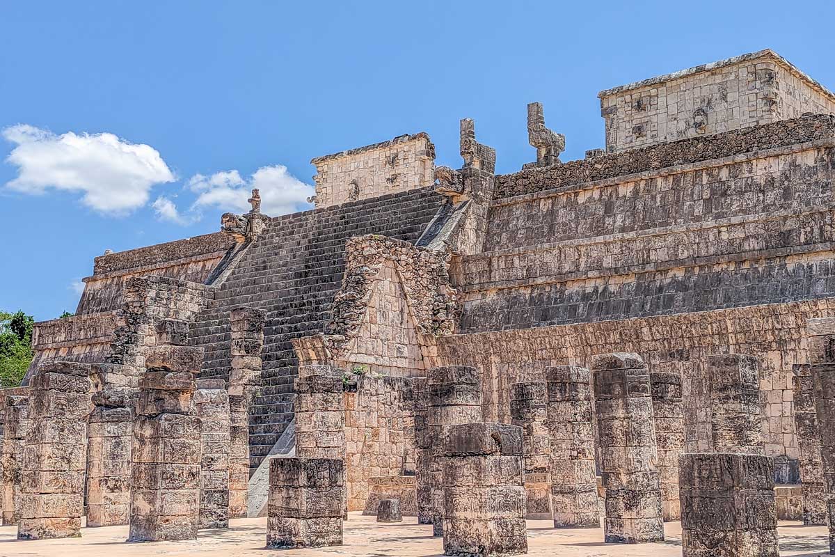 The Temple of the Warriors at Chichen Itza, Mexico