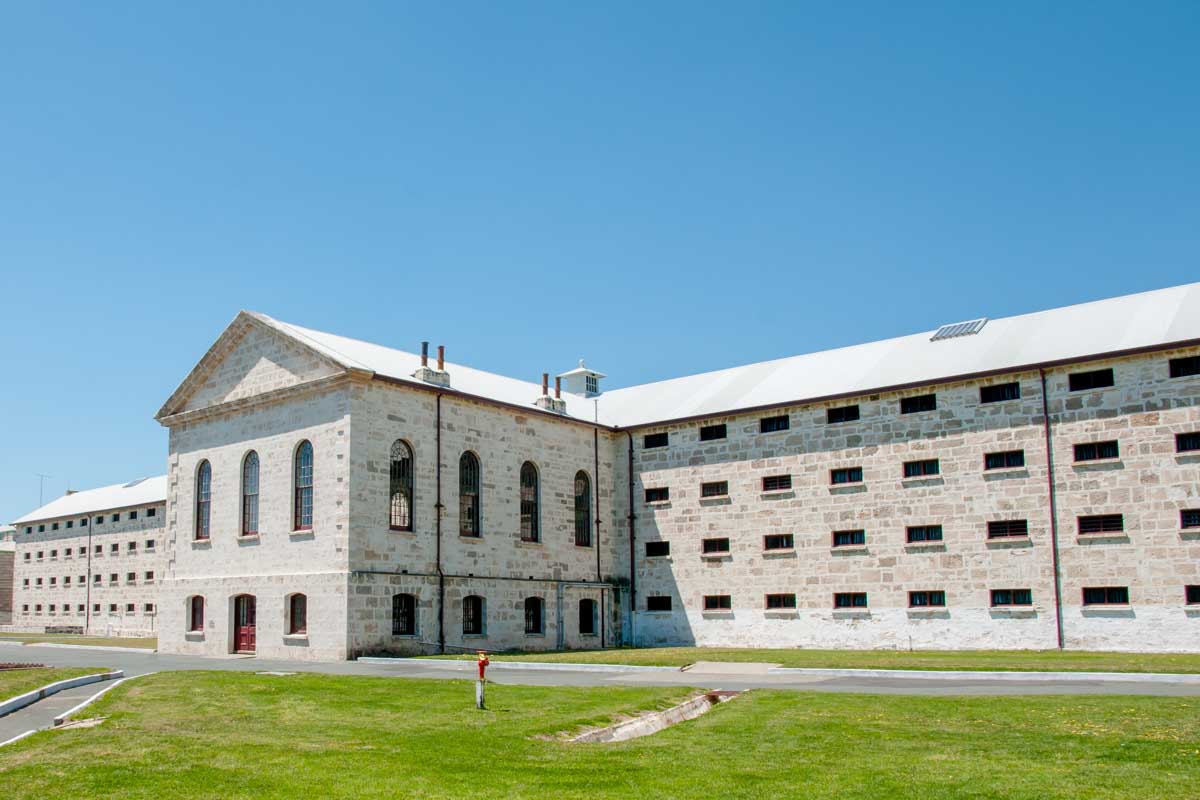The courtyard and main building at Fremantle Prison