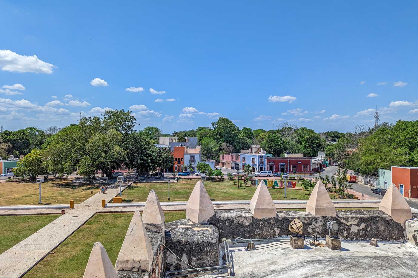 Views from the top of the Convent of San Bernardino in Valladolid, mexico