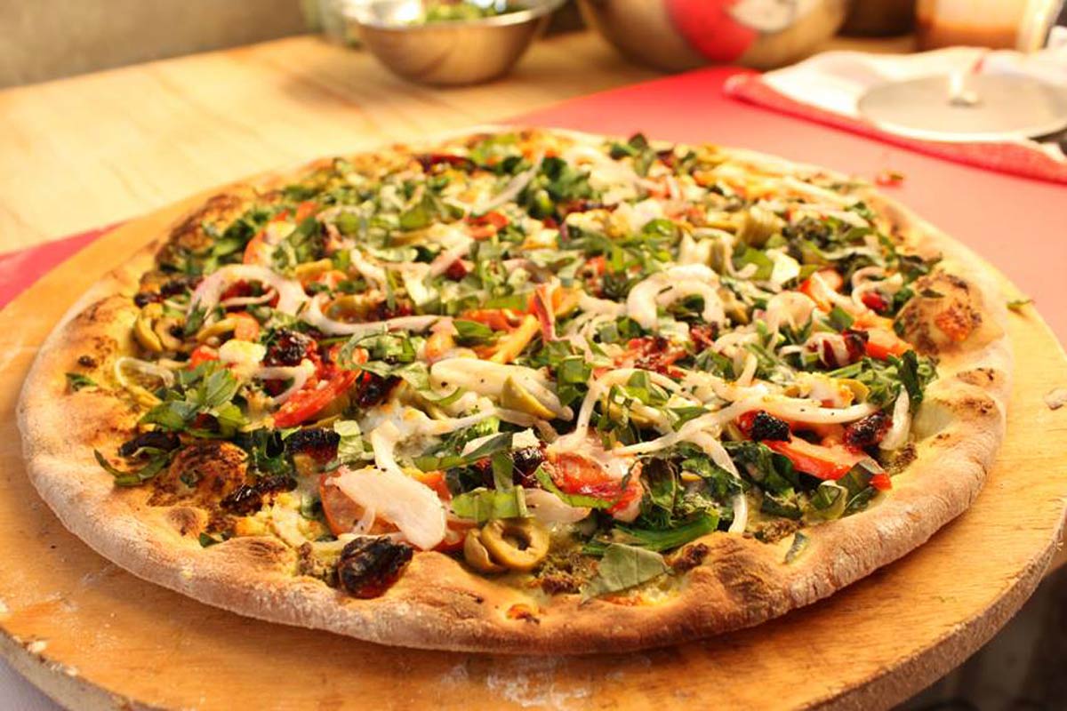 pizza from La Rustica Sayulita in Salyulita, Mexico