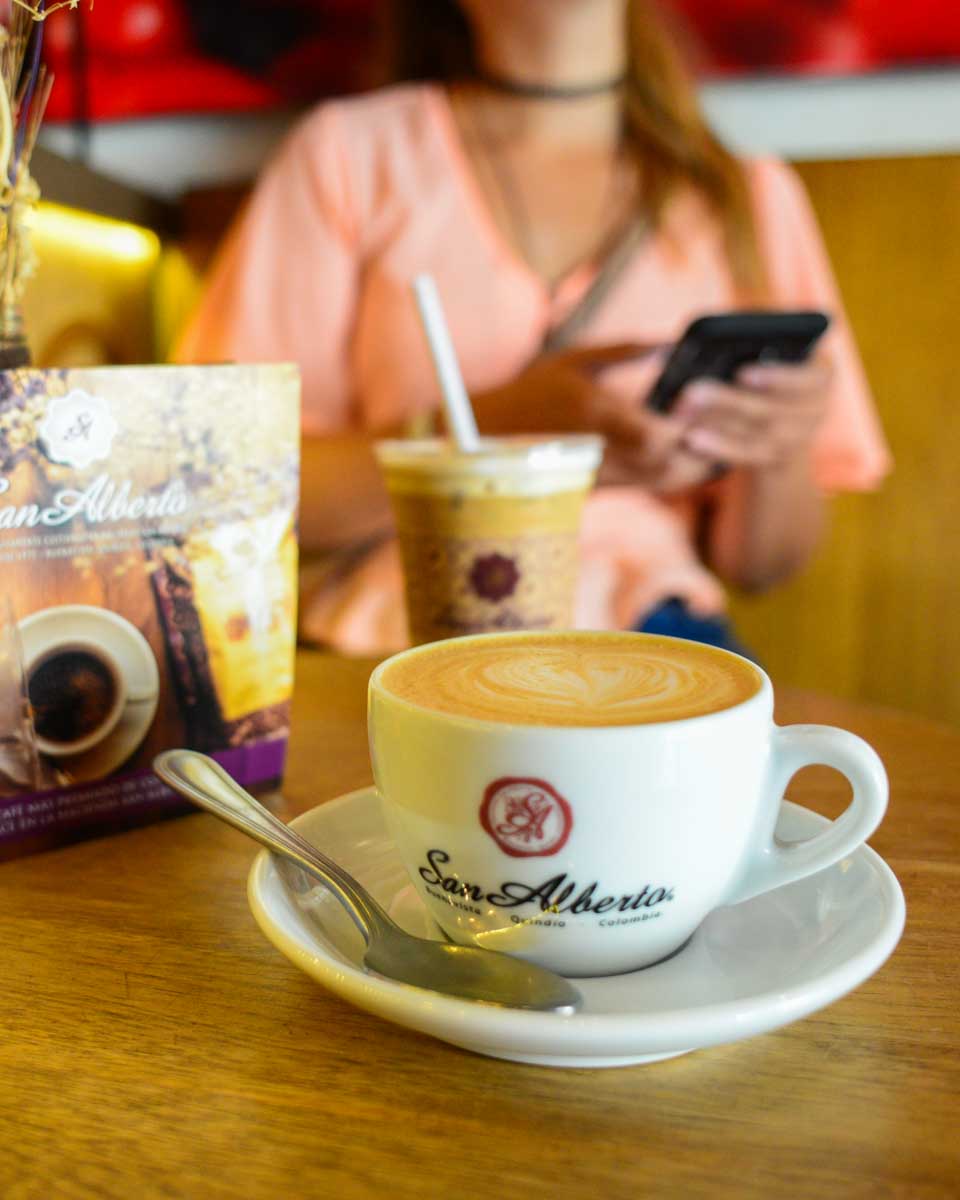 A coffee at San Alberto in Cartagena, Colombia