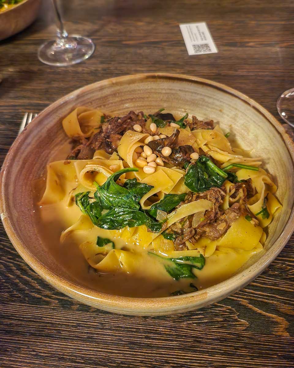 Beef pasta at Trattoria Kitsilano, Vancouver