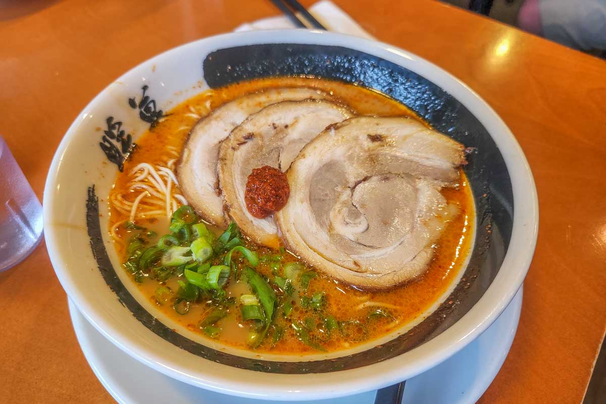 a bowl of ramen at Danbo in Kitsilano, Vancouver