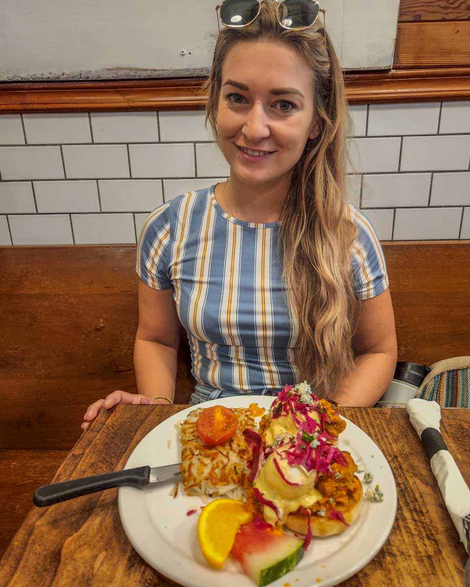 Eggs benedict at Jam Cafe, Vancouver