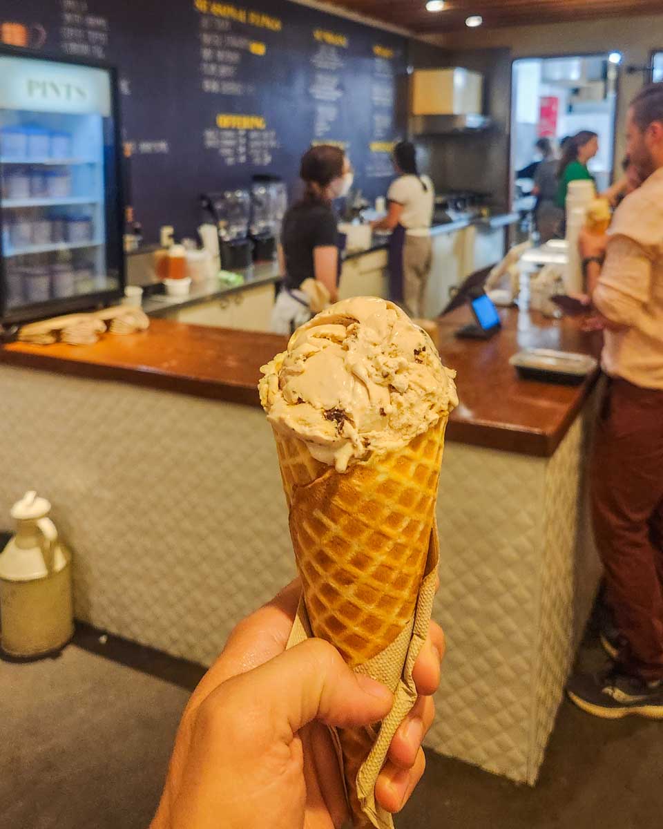 Ice cream at Rain or shine in Kitsilano, Vancouver