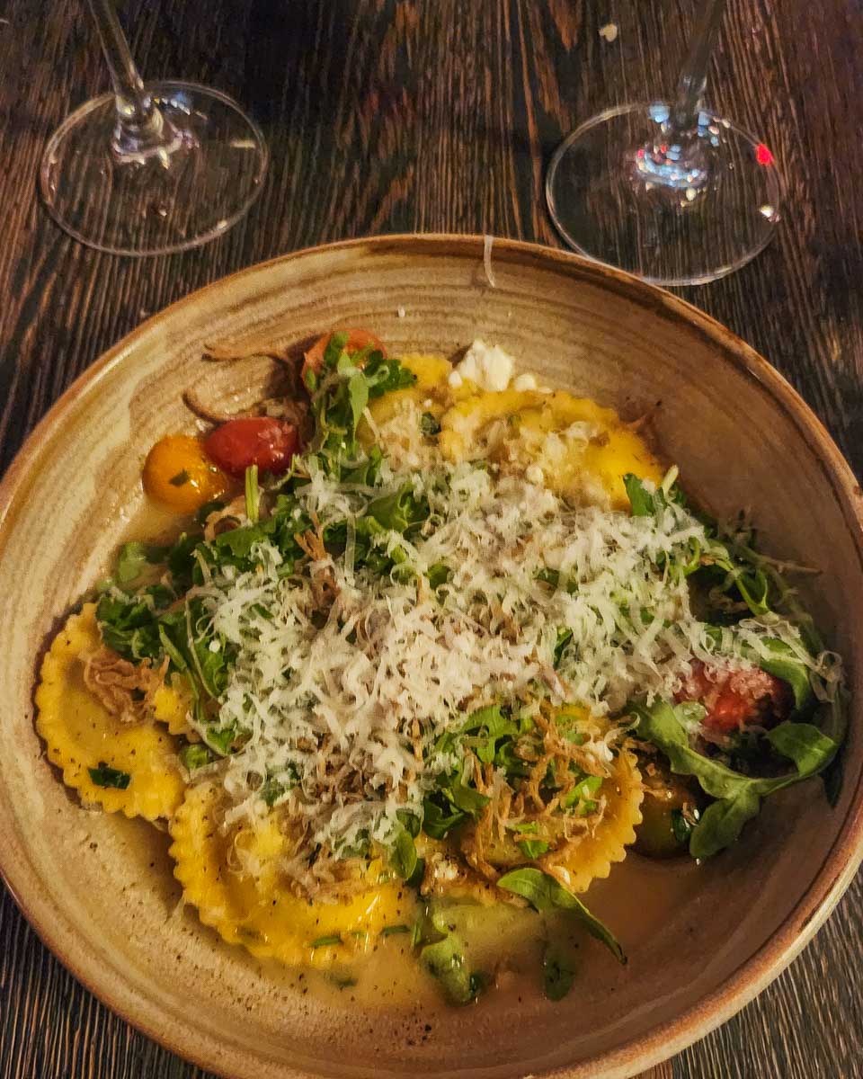 Ravioli at Trattoria Kitsilano in Vancouver