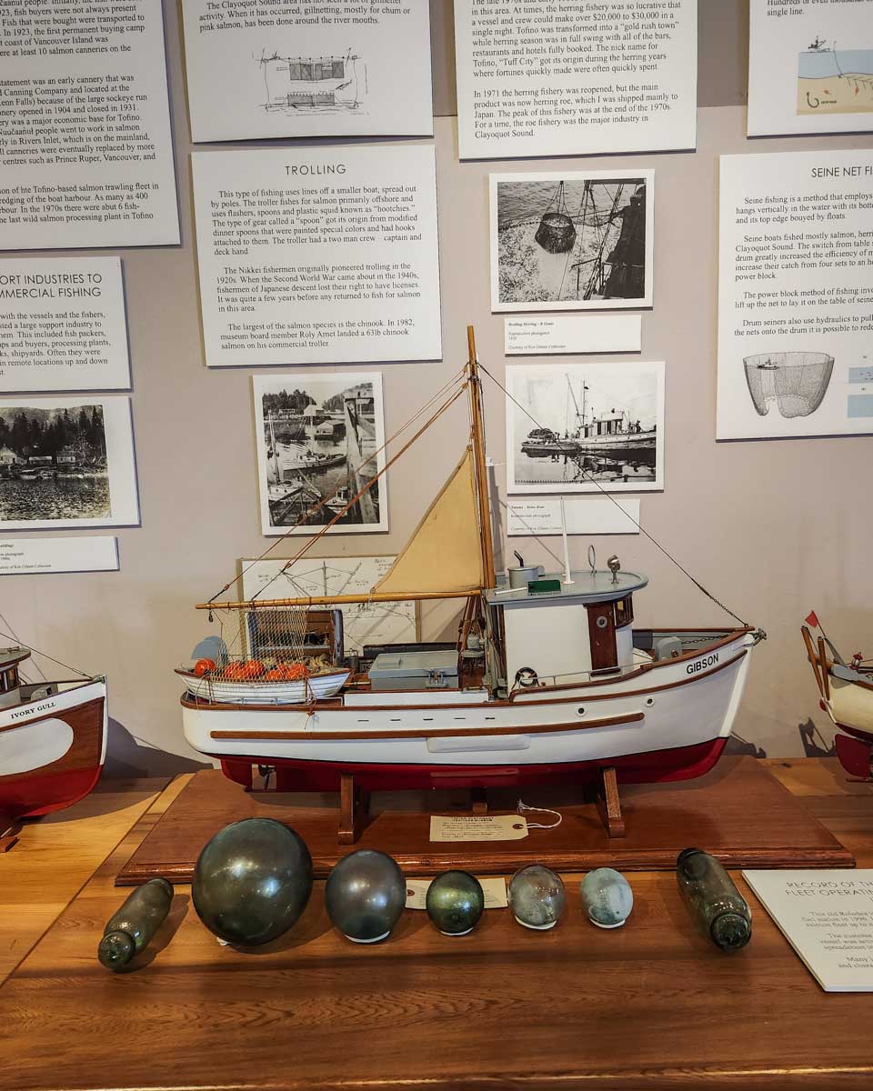 A display at the Tofino-Clayoquot Heritage Museum