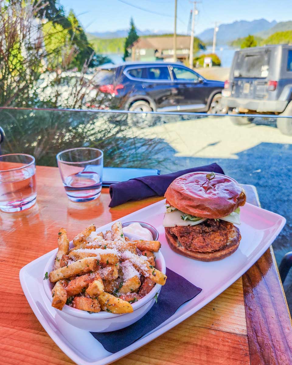 A meal at the Shelter in Tofino, Vancouver Island