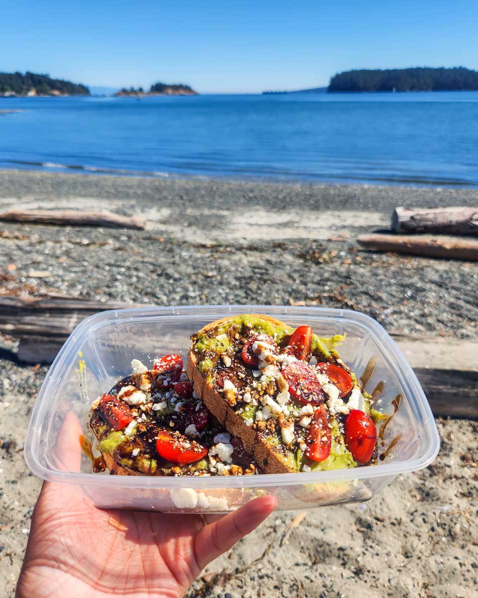 A meal from Drip Coffee at Departure Bay Beach