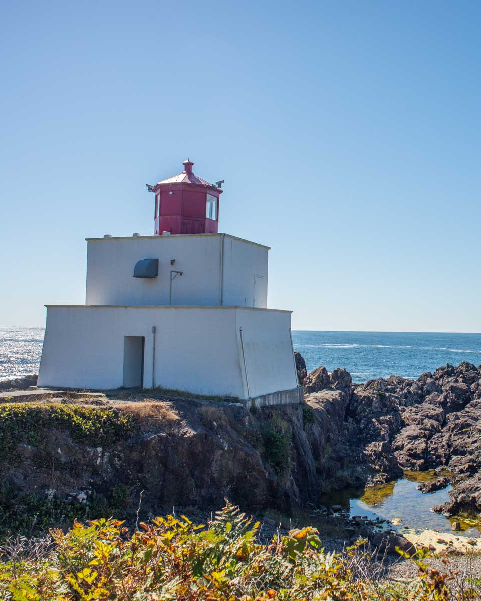 Amphitrite Lighthouse in Ucluelet, BC