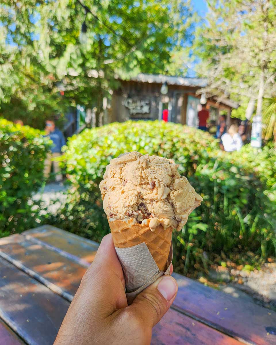 An ice cream at Tofino Chocolate