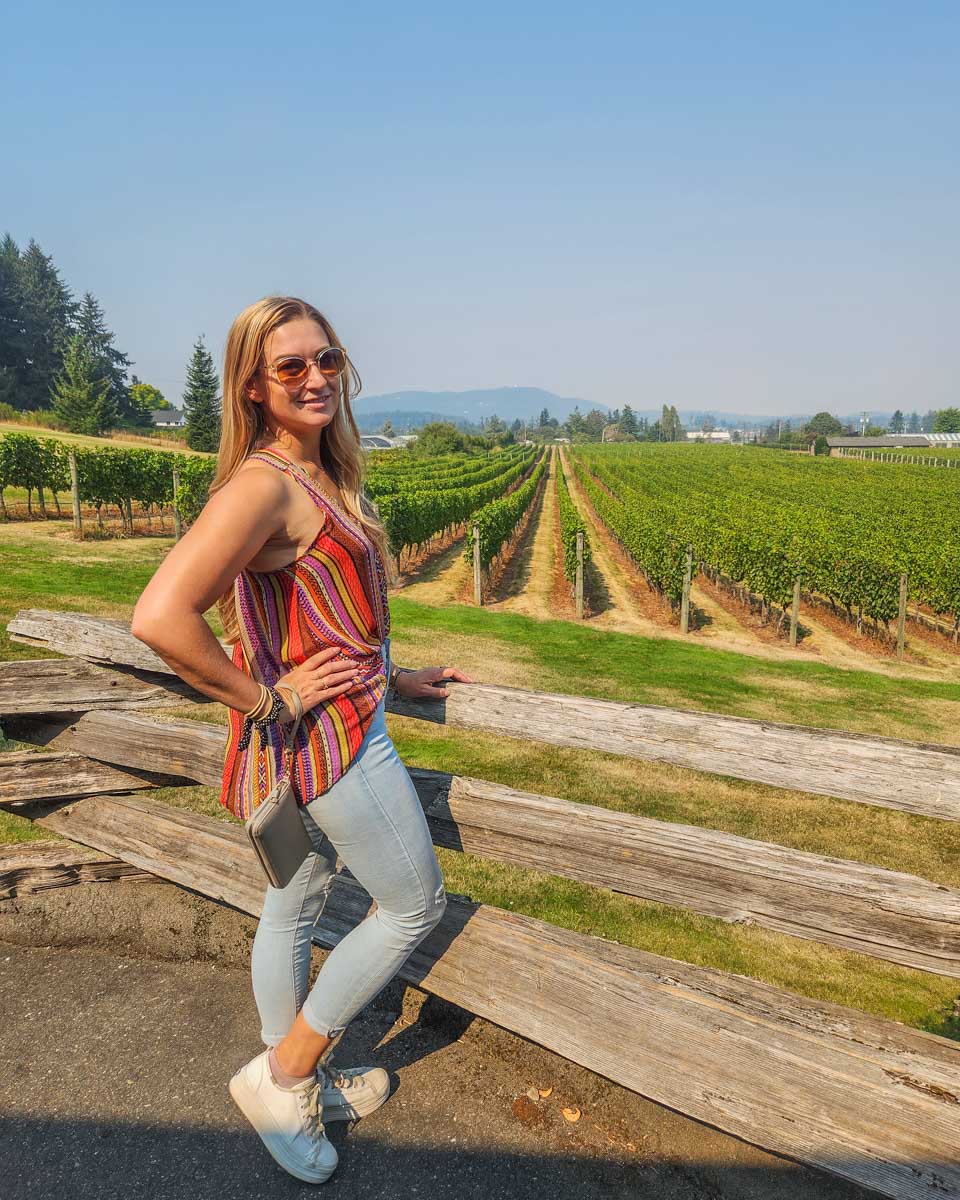 Bailey at Church and State Winery on Vancouver Island