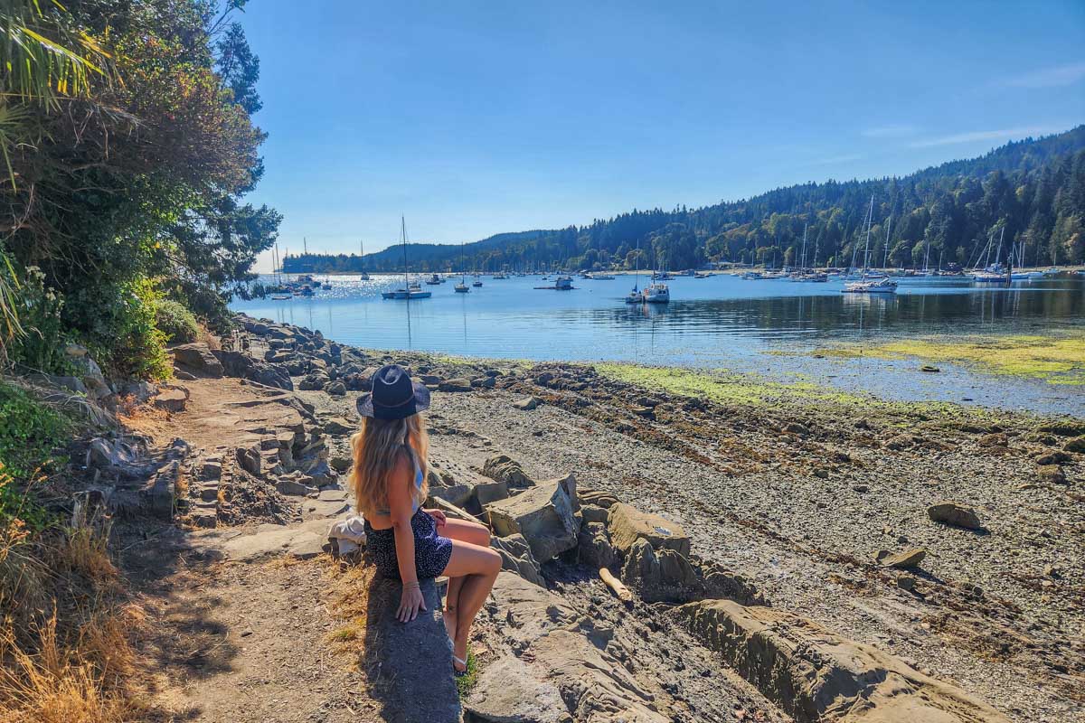 Bailey at the beach in Ganges on Salt Spring Island
