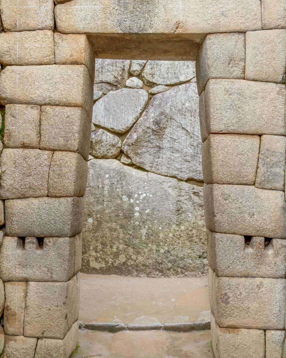Beautiful stone work at Machu Picchu, Peru