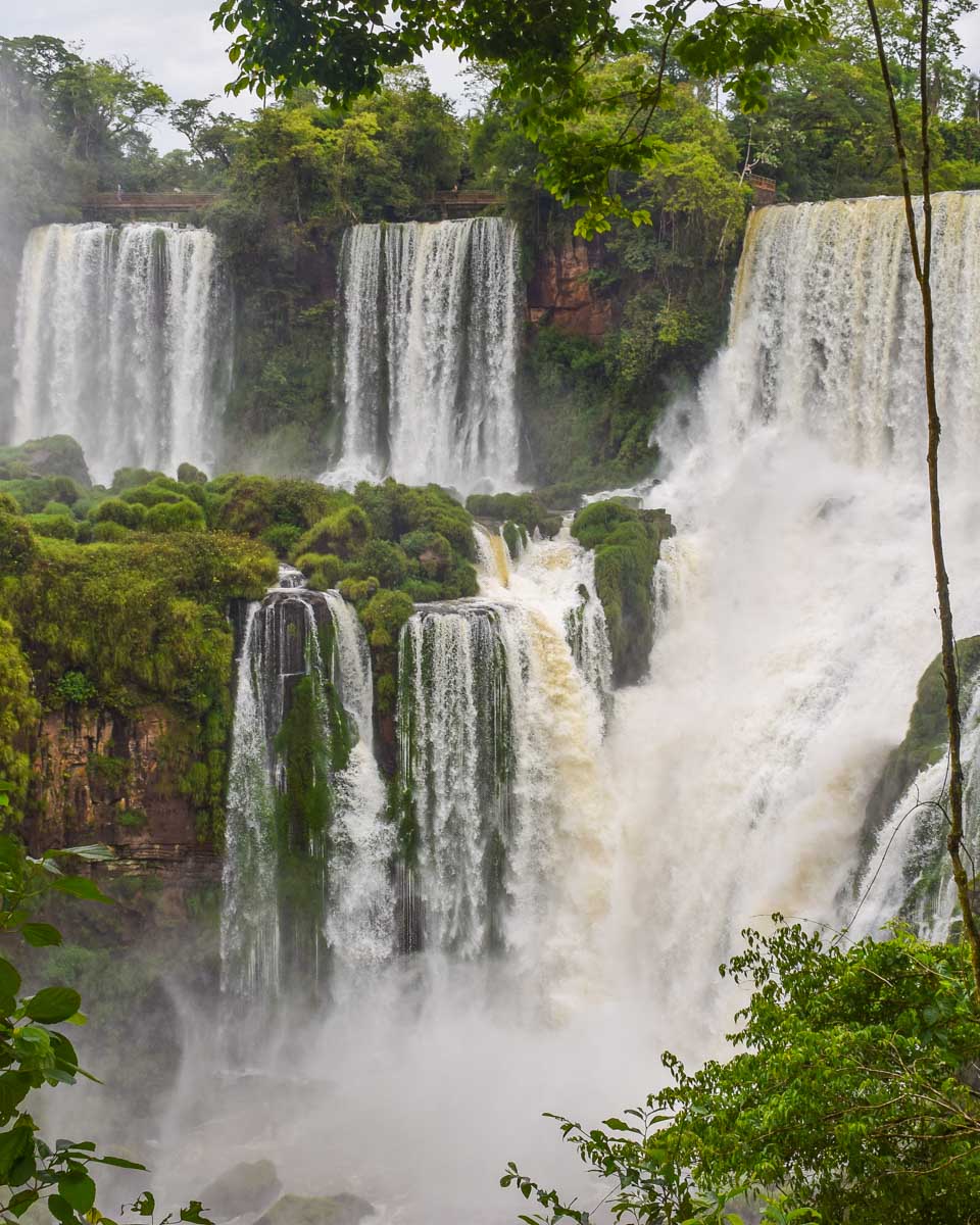 Beautiful waterfalls on the Argentinian side of Iguazu Falls, South America