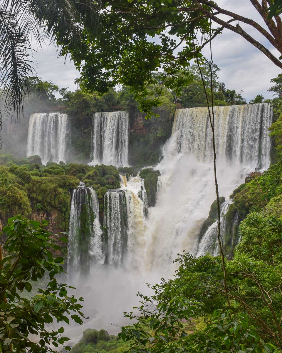 Beautiful waterfalls on the Argentinian side of Iguazu Falls