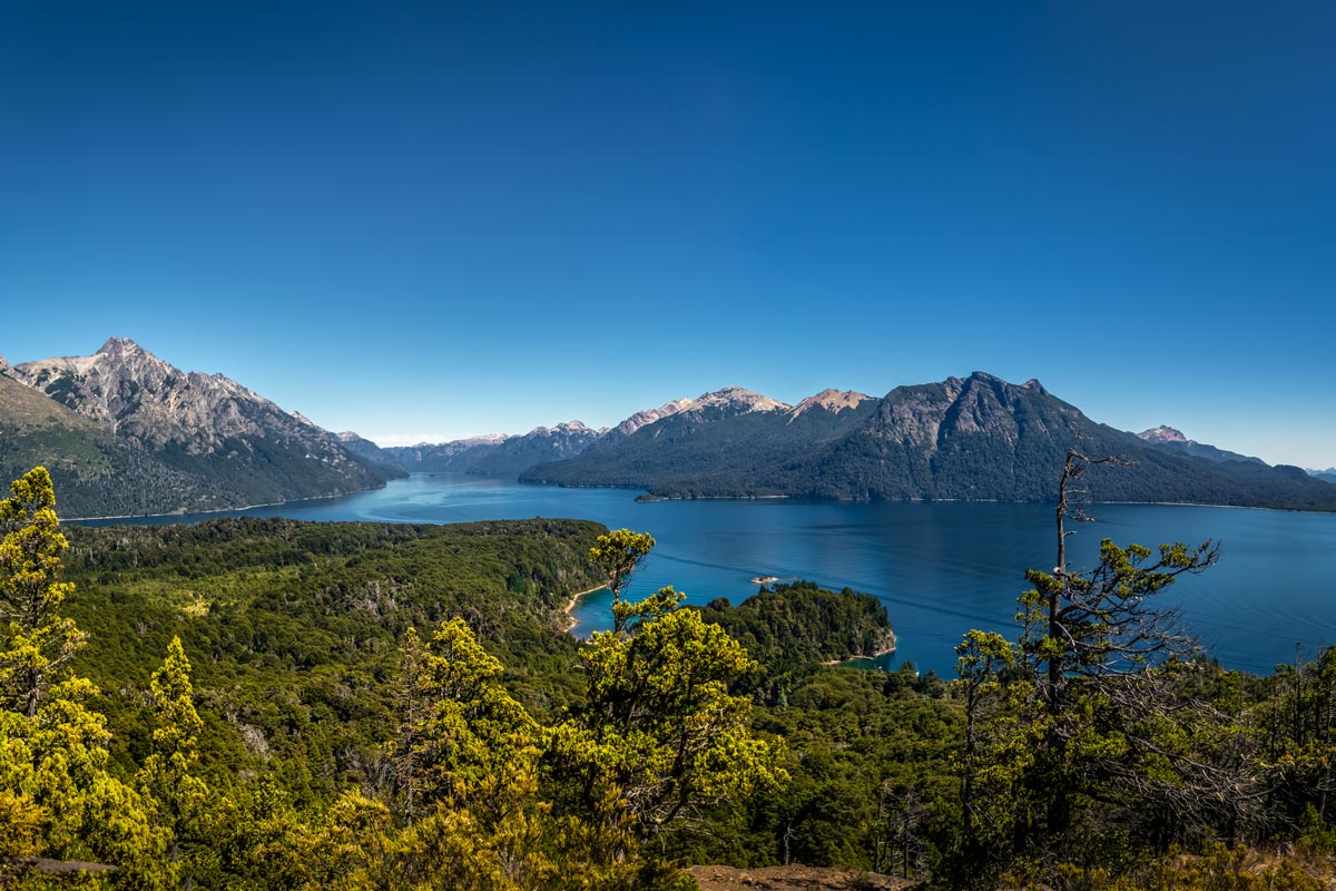 view from Cerro Llao Llao viewpoint at Bariloche, Argentina