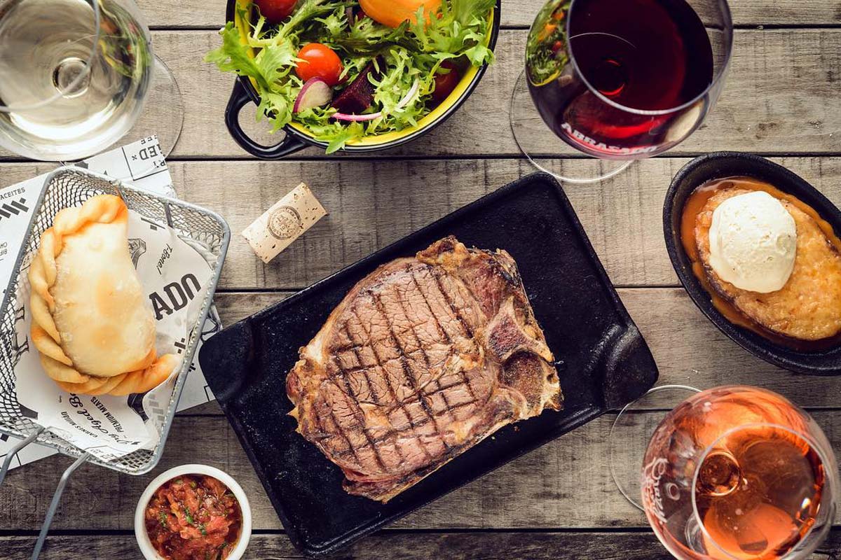 Meal from Abrasado Restaurante in Mendoza, Argentina