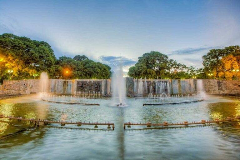 Independence Square in Mendoza city, Argentina