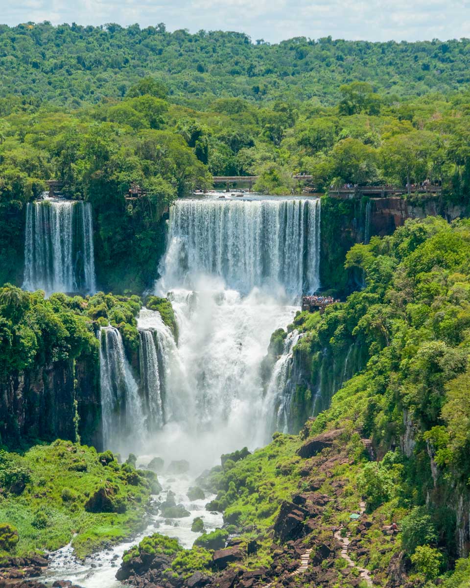 Just one of the hundreds of individual waterfalls at Iguazu Falls