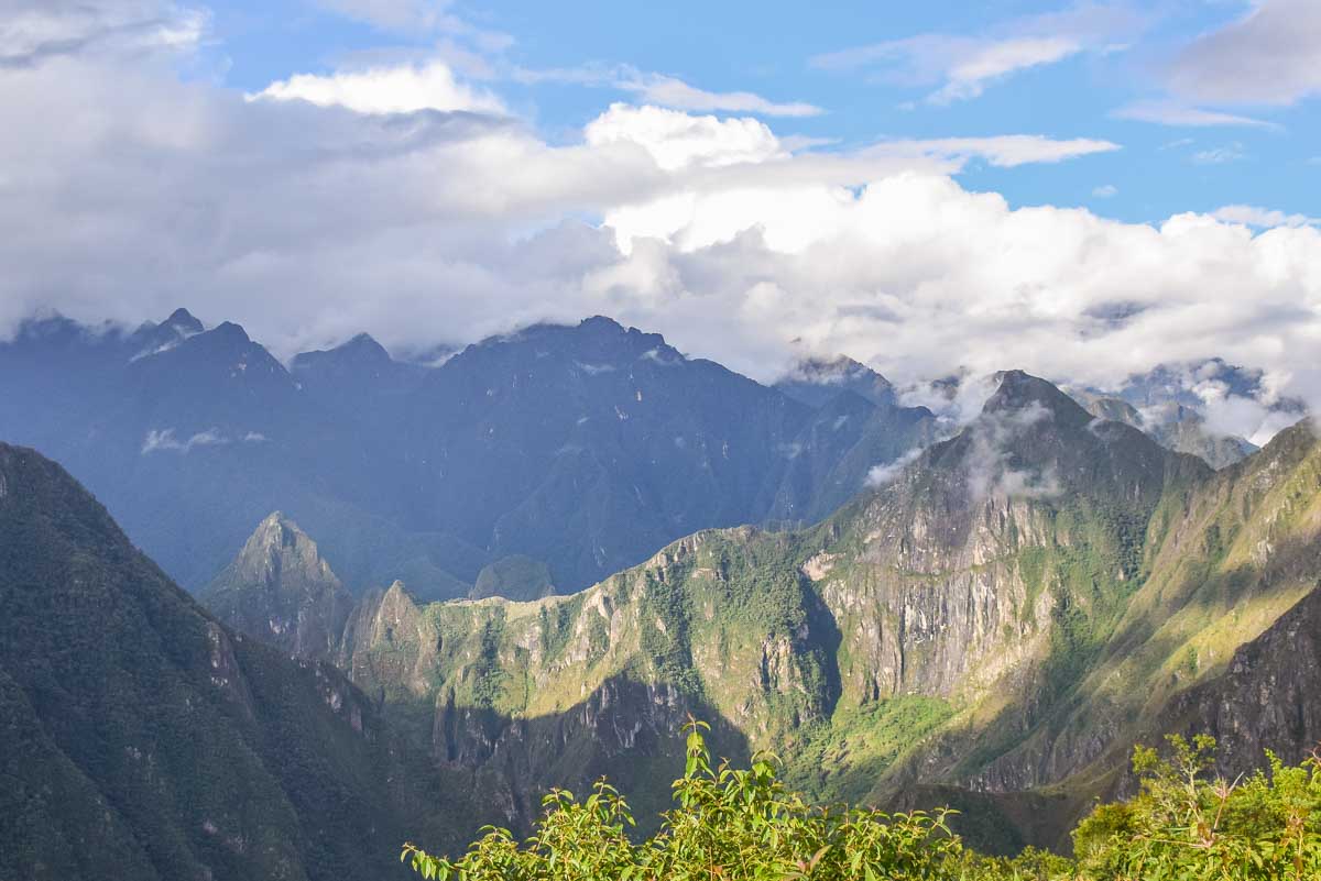 Machu Picchi as seen from across the valley