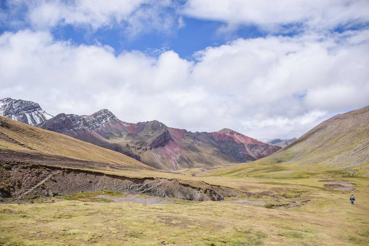 Scenic shot of the mountains around Rainbow Mountain