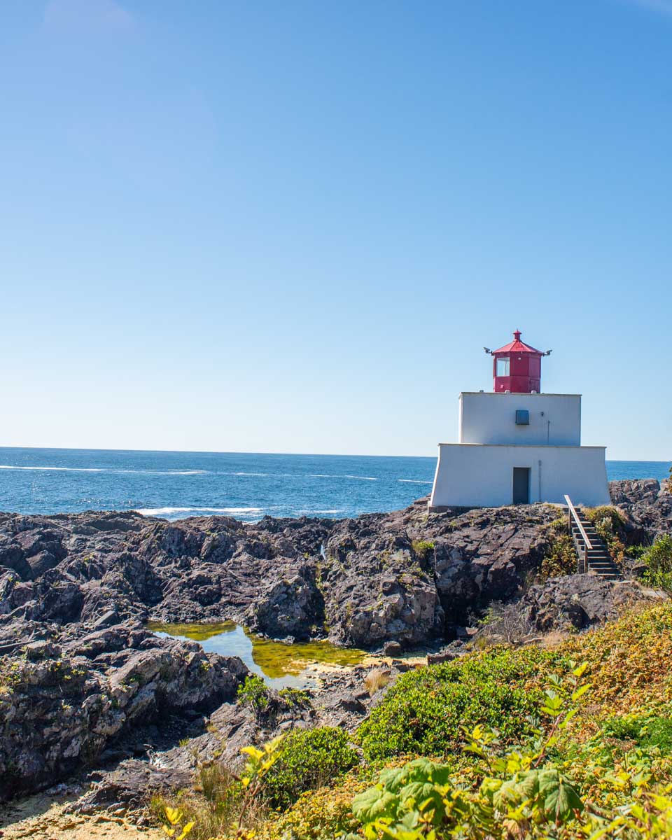 The Amphitrite Lighthouse in Ucluelet, BC