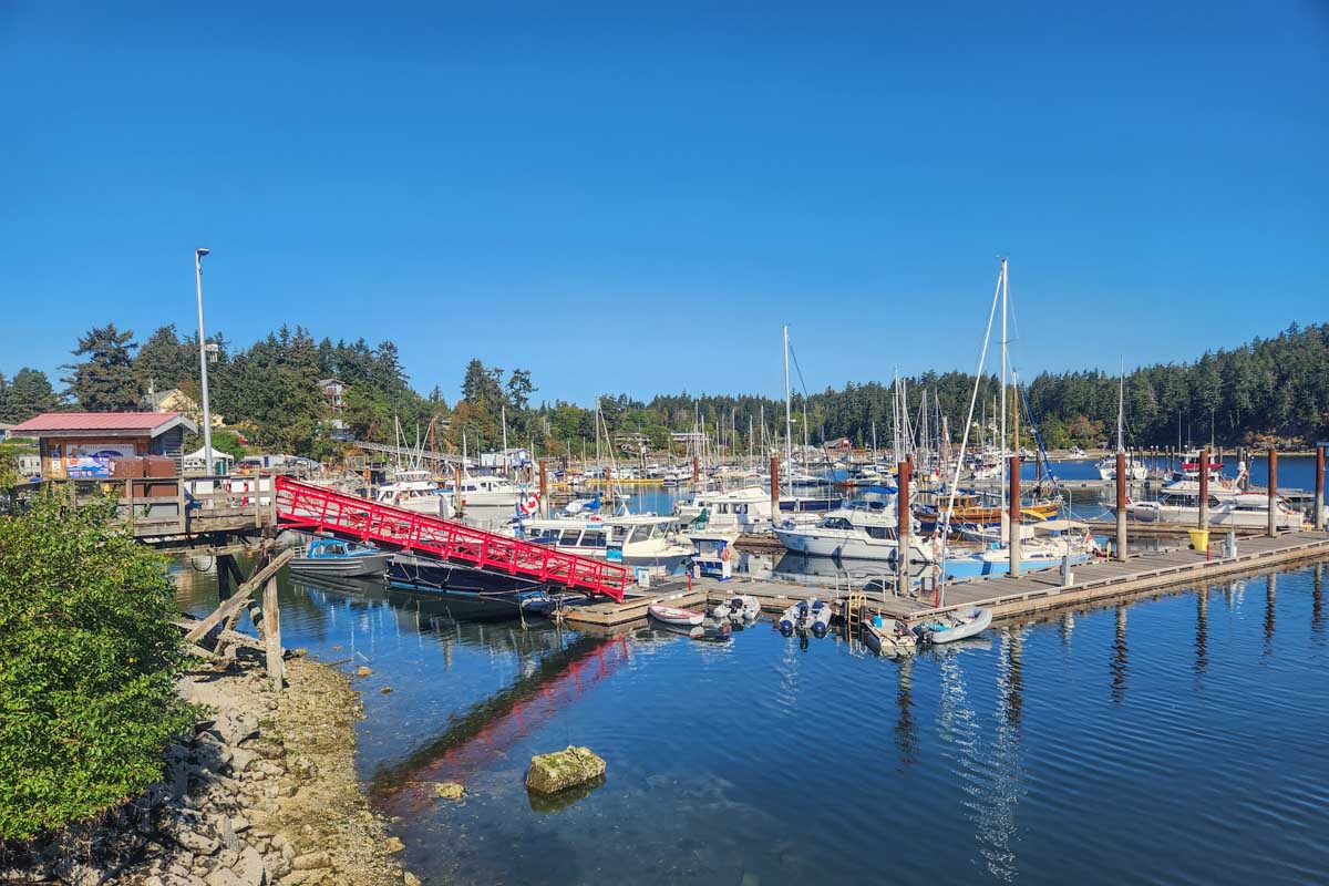 The harbor in Ganges, Salt Spring Island