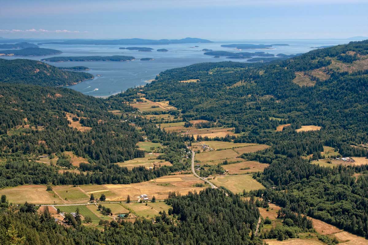The view from Mount Maxwell on Salt Spring Island, BC