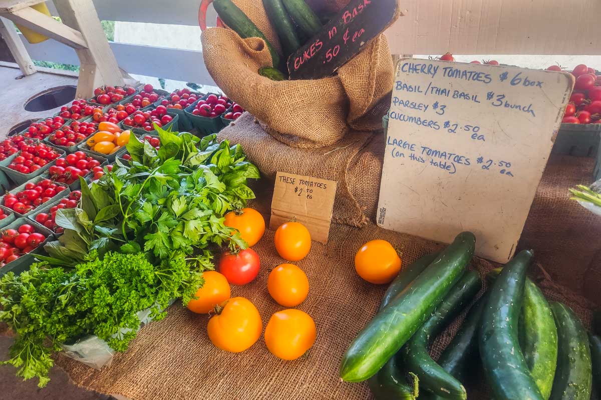 Vegetables at the Nanaimo Downtown Farmer's Market