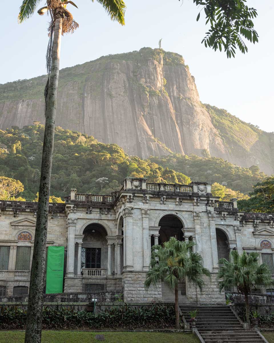 View of Christ the Redeemer from Parque Lage, Rio