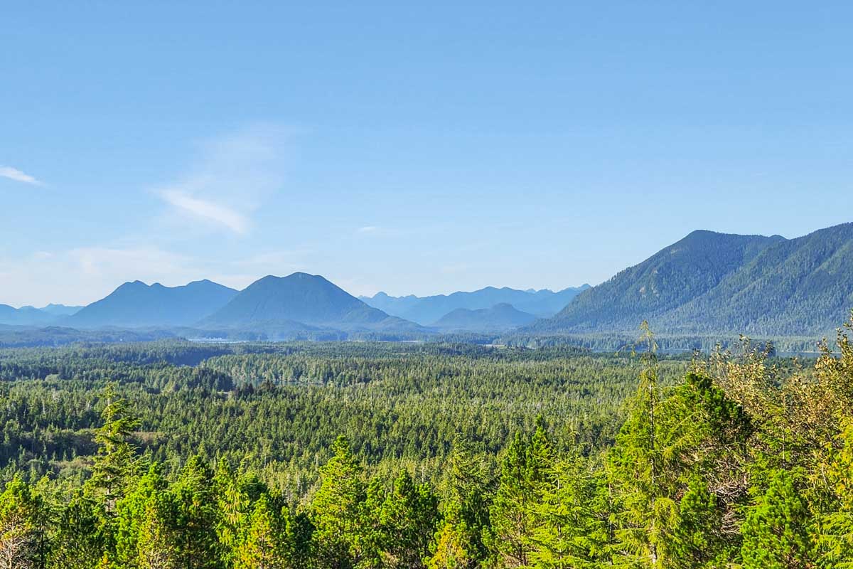 View over Pacific Rim National Park in Canada
