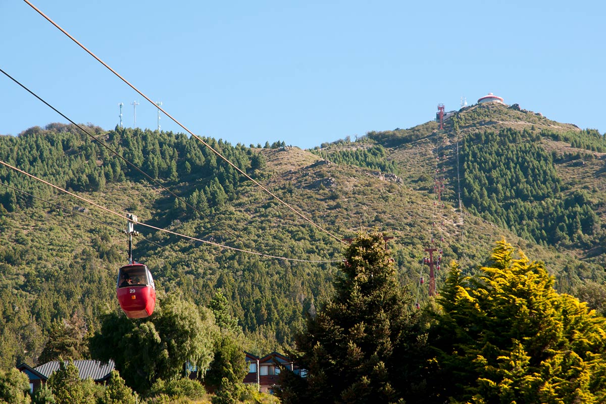 ride in a 4 seater gondola at Cerro Otto in Bariloche, Argentina