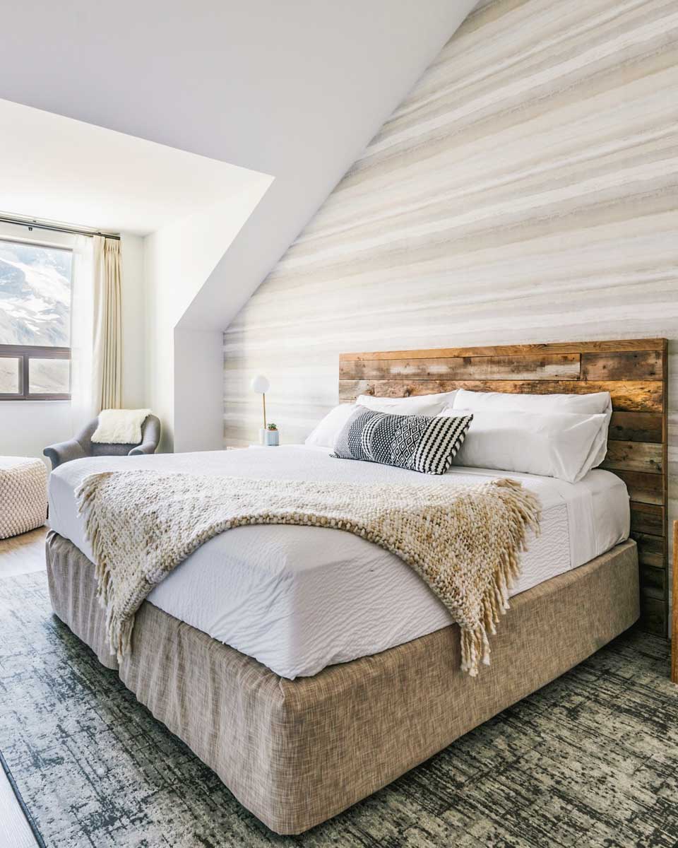 A room at the Glacier View Lodge on the Icefields Parkway