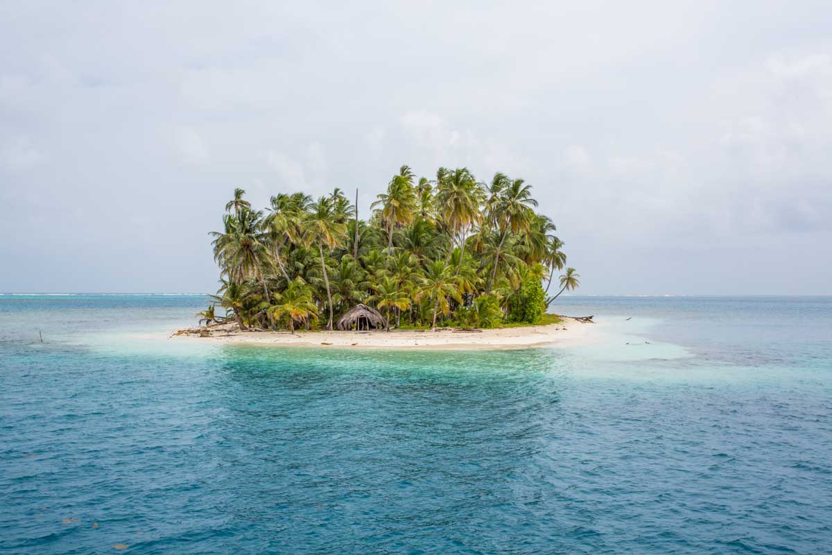 A tiny island part of the San Blas Islands