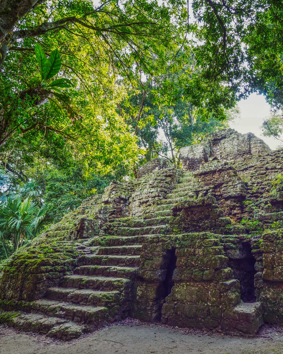 An unrestored temple at Tikal, Guatemala
