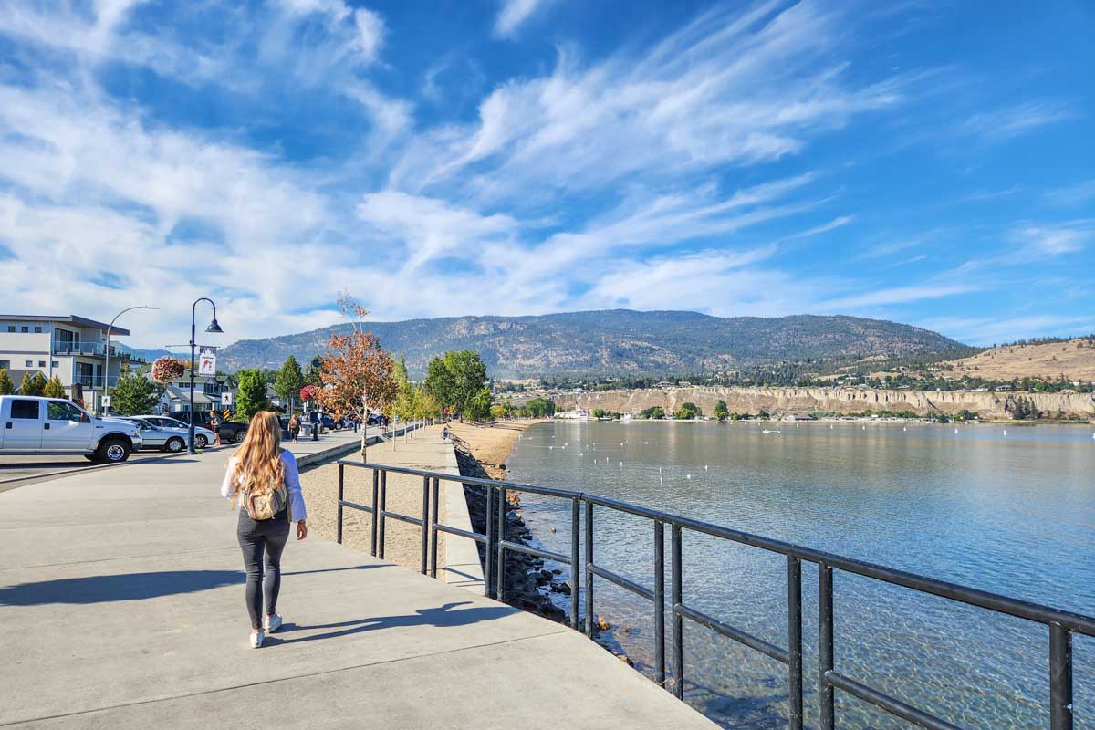 Bailey walks downtown Penticton (2)