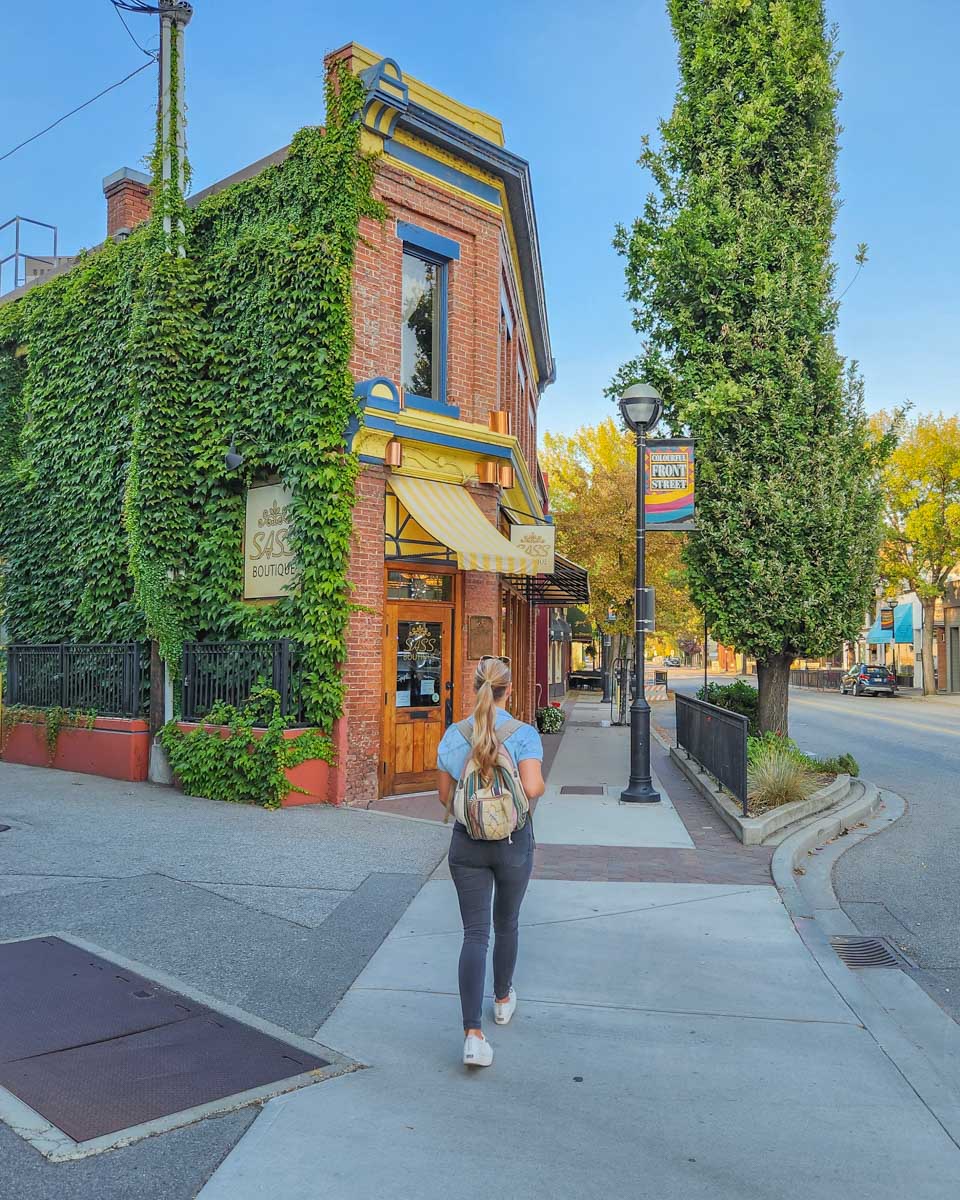 Bailey walks downtown Penticton