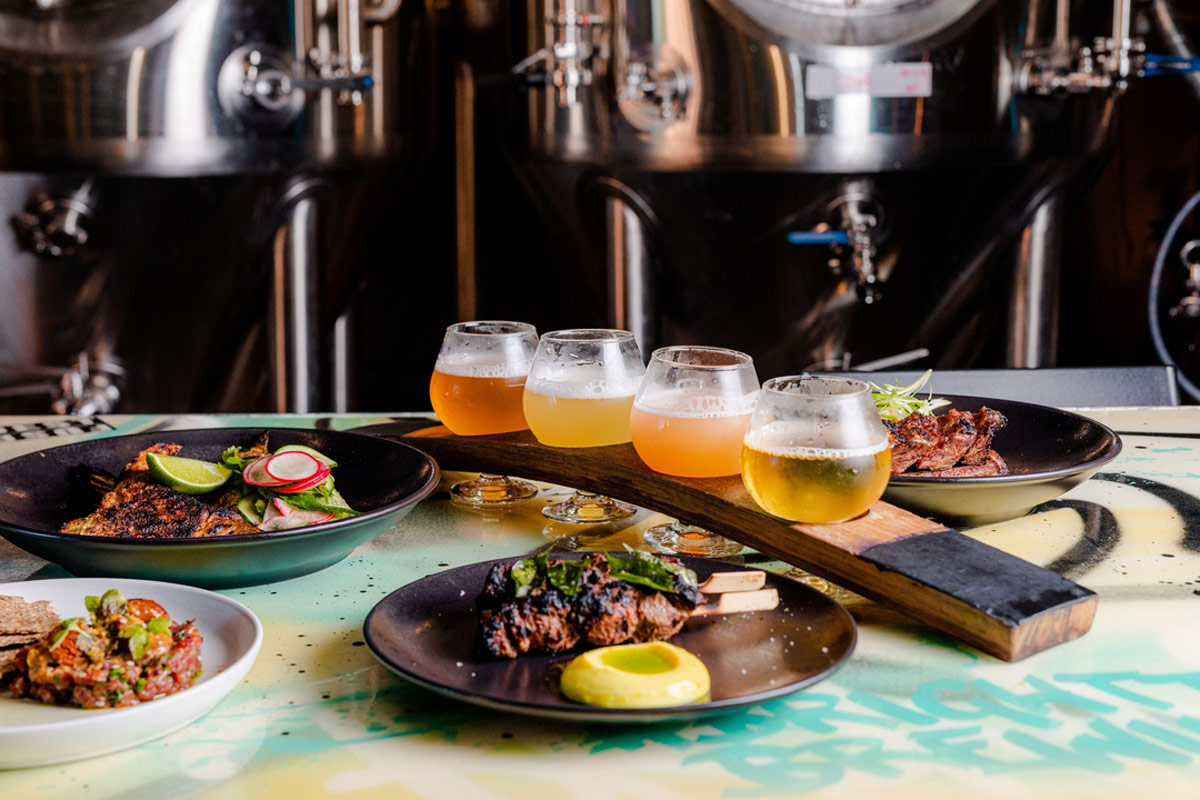 Food and beer at Bright Tank Brewing Co in Perth Australia