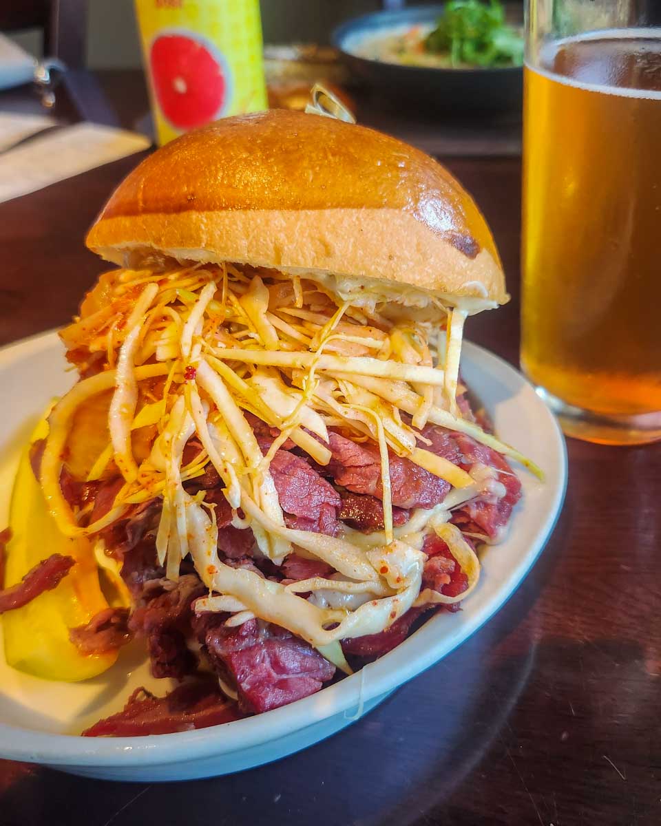 Brisket sandwich at Mile One Eating HouseÂ