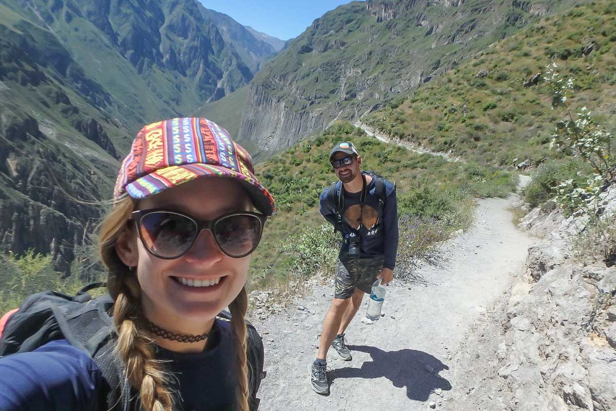 Daniel and Bailey take a selfie while in Colca canyon