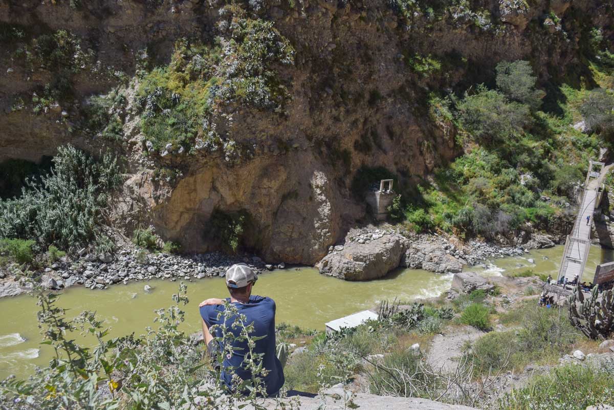 Daniel sits for a break on the Colca Canyon Trek