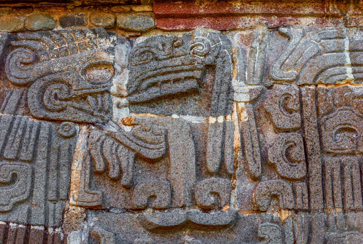 Engravings at Teotihuacan, Mexico on the temples